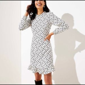 NWT Loft flower chain link pattern dress.
